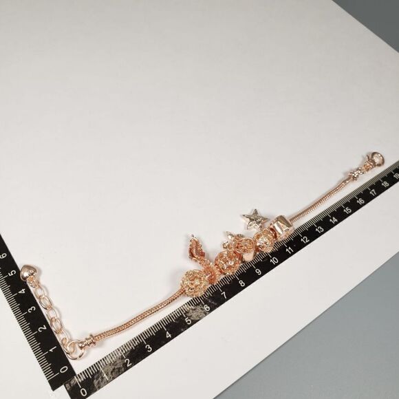 Brand New Rosegold Top Fashion Charms Bracelet - Picture 9 of 9